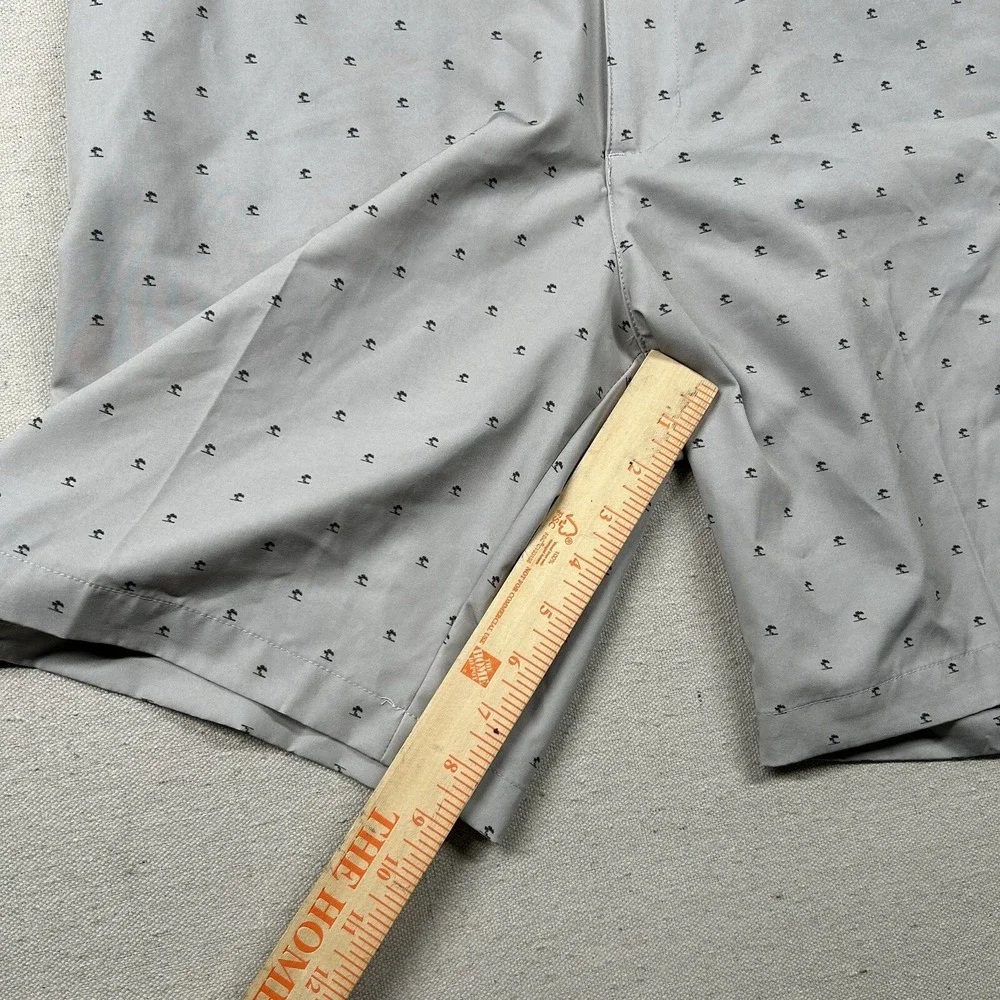 Adidas Golf Shorts Mens 38 Performance Stretch Grippy Waist All Over Print Trees